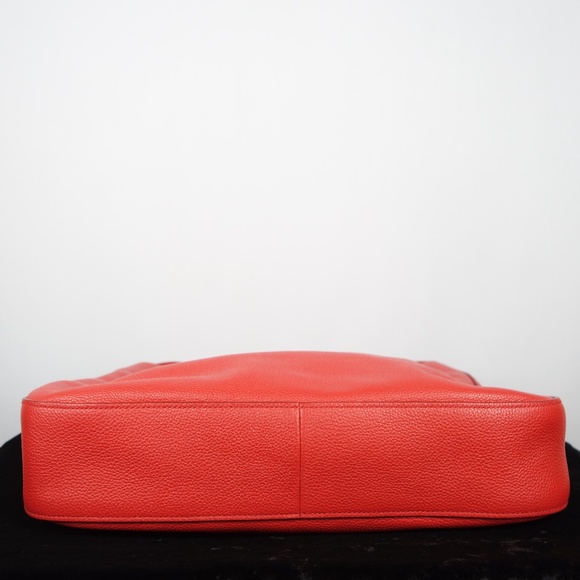 Prada Vitello Daino Red Leather Hobo Bag w/ Silver-Tone Hardware & Snap Closure - Picture 8 of 16